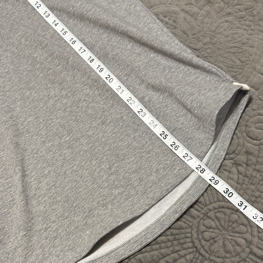BYLT Basics Heather Gray Hooded Henley with Cream Placket. Size Small - Picture 9 of 9